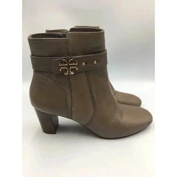 Tory Burch Bootie‎ 9.5 M brown women's shoes Mid-Heel  - Picture 3 of 8